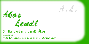 akos lendl business card
